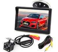 Xinyida - Sistema di parcheggio per auto con monitor LCD HD da 5" da 12 V-24 V, telecamera posteriore impermeabile per retromarcia con visione notturna a 4 LED