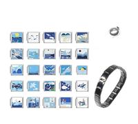 XINYIN Bracciale Link Strumento Collegamento Connettori Attaccamento Attaccamento in Acciaio Inossidabile Texture Italiano Bracciale Staccabile Link Accessorio