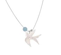 XINYIN Collana Con Goccia Perle Rondine Ispirazione Culturale Versatile A Catena In Lega Resistente All'elegante Lavoro Accessorio Quotidiano Lavoro Casual Collana Rondine Casual