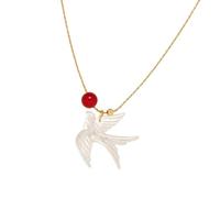 XINYIN Collana Con Goccia Perle Rondine Ispirazione Culturale Versatile A Catena In Lega Resistente All'elegante Lavoro Accessorio Quotidiano Lavoro Casual Collana Rondine Casual