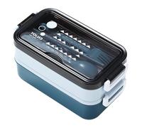 XINYIN Contenitore per il pranzo a doppio strato, resistente alle fuoriuscite, in acciaio antiruggine, isolato, con manico ergonomico, per campeggio, pendolari, microonde, portapranzo con coperchio