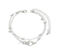 XINYIN Elegante Caviglia In Lega A Strato Con Fascino Del Cuore Farfalla Per Donne Eleganti Vocazione Per La Spiaggia Regali Gioielli A Catena Impermeabile