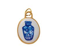 XINYIN Elegante Ciondolo Ovale in Acciaio Inossidabile Dipinto A Mano per Orecchini Collana Gioielli Fatti A Mano Accessori La Lavorazione Ciondoli Gioielli in Acciaio Inossidabile