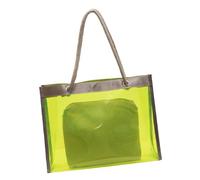 XINYIN Grande borsa a tracolla trasparente pratica resistente all'acqua borsa casual cosmetici borse per uso quotidiano e viaggio vacanza borsa trasparente, Verde, One Size