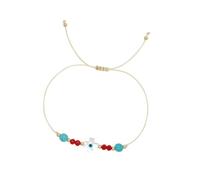 XINYIN Occhi Diabolici con Perline Conchiglia Naturale E Cristalli Gioielli Religiosi Donna Uomo Design Unisex per Braccialetto Ciondoli Religiosi per Feste Tutti I Giorni