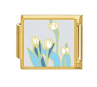 XINYIN Perle A Tema Floreale Gallone Affascinante Link alla Bracciale Modulare Accessibile Forniture Un Unico Modulo Adatto per Blocco Gioielli Bracciale