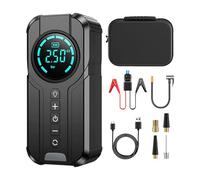 XINYIN Porta per Pneumatici Compressore Portatile 60W Pompe Portatili con Display Digitale per La Batteria A Corda Avviamento della Batteria con