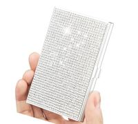 XINYIN Rhinestones Bambe Card Case Metal Name Case Business Organizzatori Pocket Pocket For Men Women Desk Display For Professional