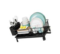 XINYIN Stendino Per Piatti In Ferro Bianco Potenziato Lo Spazio Incluso Vassoio Aggiuntivo Rimovibile E Strategia 38x26x15 Cm Pianificatore Bancone Da Cucina Contemporaneo