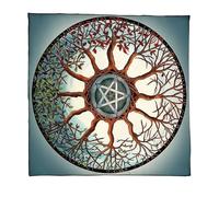 XINYIN Tovaglia dei Tarocchi Albero Motivo A Stella Astrologia Altari Stoffa Divinazioni Carte Arazzo Stregoneria Albero delle Forniture Stella Tarocchi Carte Spirituale