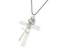 XINYIN Versatile Robusto Incrocio Vetro Castino Collana Con Lunghezza Regolabile Adatto A Tutti I Sessi E Abiti Casuali Per Materiali Vetro Gioielli