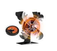 XINYIQI Ventilatori per camino, 4 fogli, senza corrente, ventilatore per canali, con termometro, silenzioso, senza corrente, per tubi del forno, stufe a legna, caminetti