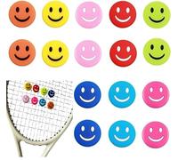 XINYOUZEFA 16 Pezzi Ammortizzatore per Racchetta da Tennis, Antivibrazione Tennis, Sorriso Face Ammortizzatore per Racchetta, Silicone Accessori Racchetta, per Racchette da Tennis