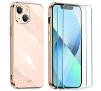 xinyunew Compatibile con Cover Huawei Honor 20 Lite+ 2 Pezzi Vetro Temperato,Custodia Huawei Honor 20 Lite Smartphone Case Silicone Liquido Full Body Protezione,Rosa