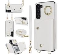 xinyunew Cover con Collana Compatibile con Samsung Galaxy S25 FE,Case con Laccio per Il Collo Custodia con Cordino,Custodia in Silicone (per Samsung Galaxy S25 FE) - (PRODUCT) Bianco