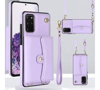 xinyunew Cover per Samsung Galaxy A55 Multi slot sottile con custodia a corda lunga a tracolla Premium Portafoglio Custodia in Pelle,Cover a Libro Portafoglio,Viola