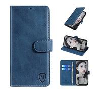xinyunew Cover per Sony Xperia Pro-I,Flip Caso in PU Pelle Premium Portafoglio Custodia per Sony Xperia Pro-I,[Kickstand] [Slot per Schede]-Blu