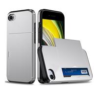 xinyunew Custodia per iPhone 6/6s,Custodia Hybrid con scompartimento per tessere compatibile,TPU Bumper Silicone Custodie,Anti Graffio Hard PC,Antiurto Grado Militare-Argentato