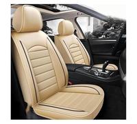 XINYUNFEI Coprisedili Auto per Rover Discovery 2 3 4 5 1998-2025, 5 Posti Pelle Traspirante Impermeabile Coprisedile, Resistenti Facili Installare Pulire Sedili Accessori(Beige)