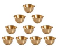 Xinzhai Mini Brass Offering Cup 10pcs in Front of The Buddha Worships The God of Wealth And Water Offering The Buddha Cup, And Worships The Buddha Cup for Home Use
