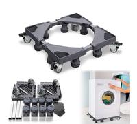 XINZI Base per lavatrice con 8 piedi e 4 ruote, altezza regolabile 10-13 cm, larghezza regolabile 45-75 cm, carico orso 300 kg, per lavatrice, frigorifero e asciugatrice