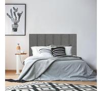 XINZI Letto imbottito Piattaforma 140x200 cm - Telaio letto imbottito con bottoni in lino, supporto per doghe in legno e testiera, letto matrimoniale moderno per adulti e ragazzi (grigio scuro)
