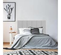 XINZI Letto imbottito Piattaforma 140x200 cm - Telaio letto imbottito con bottoni in lino, supporto per doghe in legno e testiera, letto matrimoniale moderno per adulti e ragazzi (grigio chiaro)