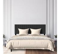 XINZI Letto imbottito Piattaforma 140x200 cm - Telaio letto imbottito con bottoni in velluto, supporto doghe in legno e testiera, letto matrimoniale moderno per adulti e ragazzi (nero)