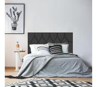 XINZI Letto imbottito Piattaforma 140x200 cm - Telaio letto imbottito con bottoni, supporto per doghe in legno e testiera, letto matrimoniale moderno per adulti e ragazzi (nero)