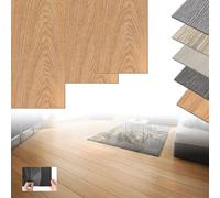 XINZI - Pavimento in vinile autoadesivo in PVC, 36 listoni in vinile, 5,02 m², effetto legno, listoni adesivi resistenti all'usura, impermeabili, per cucina, soggiorno, balcone (rovere classico)