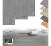 XINZI - Pavimento in vinile autoadesivo in PVC, 72 listoni in vinile, 10,04 m², effetto legno, listoni adesivi resistenti all'usura, impermeabili, per cucina, soggiorno, balcone (rovere grigio)