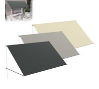 XINZI Tenda da sole da parete per terrazzo, 235 x 143 cm, resistente alle intemperie, in poliestere con telaio in alluminio, per balcone, ombreggiatura, grigio