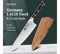 XINZUO coltello da cuoco da 8.5 pollici coltello da cuoco tedesco in acciaio inossidabile 1.4116 lama per affettare la carne coltelli da cucina affilati come un rasoio strumenti manico in ebano