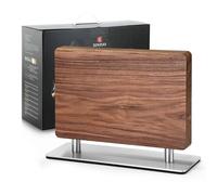XINZUO Legno di Noce Porta Coltelli da Cucina -Doppio Lato Magnetico | Ceppo Portacoltelli -Blocco per Coltelli Forte Accumulo Magnetico -Facile da Pulire -con Scatola Regalo