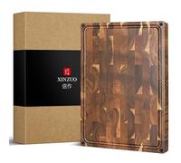 XINZUO Tagliere Grande Legno di Acacia- Tagliere da Macellaio Reversibile- Tagliere da Cucina Professionale- Taglieri in Legno Extra Spessi- con Maniglie Incorporate e Scanalatura per il Succo