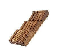 XINZUO vassoio portacoltelli da cassetto con 11 slot in legno di acacia confezione regalo XZ-XSM-11C
