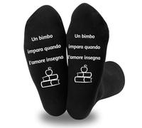 Xioabre Calzini Regalo Per Insegnante, Regalo Maestre Fine Anno, Nero, EU 39-45 (Donne/Unisex), 1 Pair