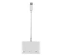 XIOANG Adattatore USB C con PD da 60 W e riduzione del Rumore per dispositivi Splitter USB C multidispositivo