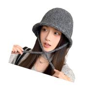 XIOANG Cappello da Pescatore in Stile Coreano Cappello da Pescatore Spesso e Caldo con Cravatta Regolabile Copricapo Invernale Antivento per Lo Shopping da Indossare Ogni Giorno Quando Fa Freddo