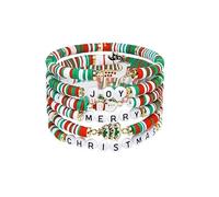 XioBingYou Braccialetti da donna Surfer Heishi impilabili arcobaleno disco in vinile argilla perline braccialetti elastici stratificazione braccialetti dell'amicizia Boho estivi gioielli da spiaggia