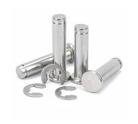 XIOKLM 1/5pz M3 M4 M5 M6 M8 M10 M12 A2 acciaio inossidabile testa piatta cuscinetto cilindrico asse/posizionamento rullo perno centraggio con albero elastico(5pcs M6,55mm)