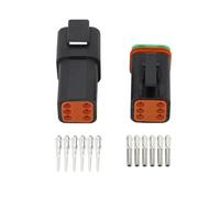 XIOKLM 1 / Connettore Deutsch DT Nero DT06-2S/DT04-2P 3P 4P 6P 8P Impermeabile Motore Auto Con Spilli 22-16AWG(DT06-6S DT04-6P)