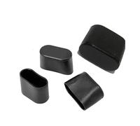 XIOKLM 2-20 pezzi coprigambe for sedie in gomma nera coperture ovali piedi for tavoli for mobili protezioni for pavimenti for proteggere i della casa(15x30mm,20 Pcs)