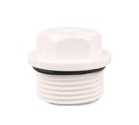 XIOKLM 2 pezzi 1/2" 3/4" 1" Tappo terminale filettato maschio for tubo in PVC for irrigazione da giardino Acquario Dado in plastica(Wit,25mm)