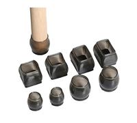 XIOKLM 20/4pcs Sedia Gamba Tappi Silicone Mobili Protezione Pad Manicotto Nero Trasparente Tavolo Connettore Copertura Resistente Usura Ridurre Rumore (Rettangle M, 4PCS)