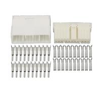 XIOKLM 20 Pin Bianco Piastra/Saldatura in Plastica Connettore Scheda PCB Ago Piegato con Terminale DJ7201-1.8-11/21 20P(Male and Female Plug,5 Sets)