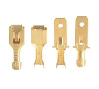 XIOKLM 50/100/200/500 pz 6.3mm Crimpare Terminale Dorato DJ621-B6.3B DJ611-6. Terminali A Connettore A Forcella(6.3mm female,50 pcs)