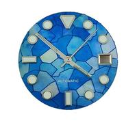 XIOKLM Giunzione del guscio quadrante dell'orologio adatta for il movimento NH35 Accessori da uomo luminosi blu-verdi(8)