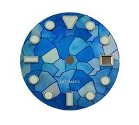 XIOKLM Giunzione del guscio quadrante dell'orologio adatta for il movimento NH35 Accessori da uomo luminosi blu-verdi(3)