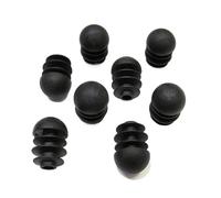 XIOKLM Inserti for tubi tondi for tappi Scivoli for mobili Cappucci terminali in plastica nera Protezione for pavimento for gambe della sedia/Finitura copertura(12pcs 19mm)